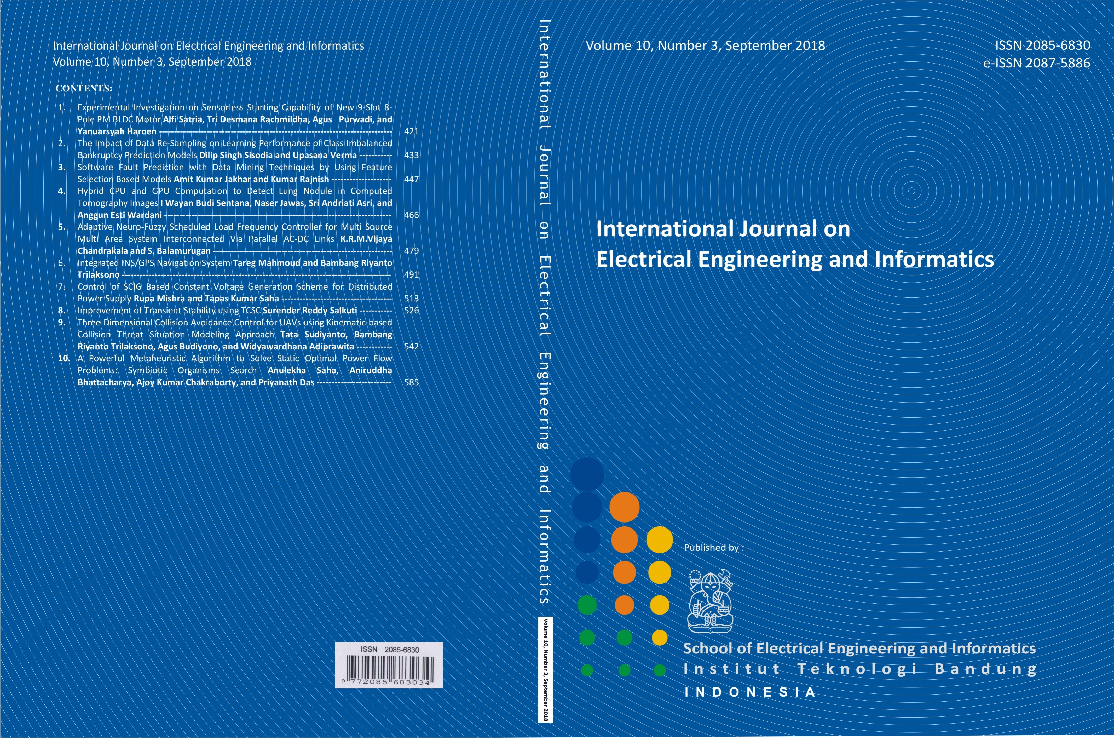 Journal cover Vol. 10 No. 3 September 2018